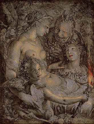 Without Ceres and Bacchus by Hendrik Goltzius