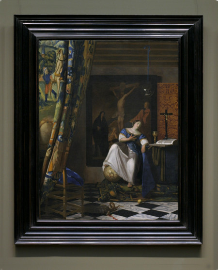 Johannes Vermeer's Allegory of Faith with frame