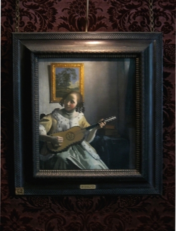 Johannes Vermeer's Guitar Player with frame