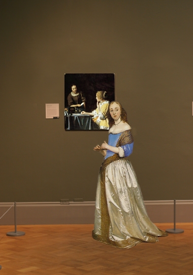 Johannes Vermeer's Mistress and Maid in scale