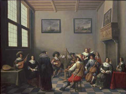 Interior with a Musical Company, Joost Corneliszoon Droogsloo