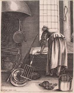 A Woman Cleaning, Geertruydt Roghman