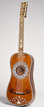 Baroque 5-course-guitar, attributed to Matteo Sellas, Venice