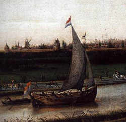 View of Delft from the Northwest (detail), Hendrick Cornelisz.Vroom