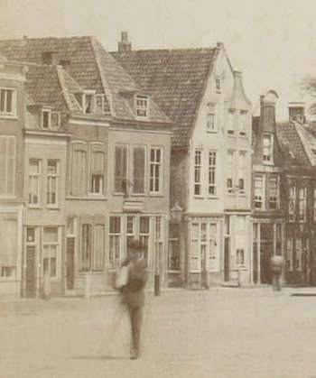 detail Markt, Delft before 1885