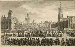 Begrafenisstoet van Willem IV te Delft, 1752