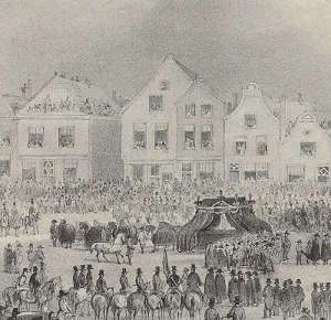 De Groote Markt ofe Delft, on 4 April 1849 (detail)
