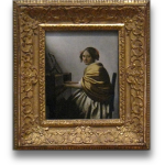 A Young Woman Seated at the Virginals, attributed to Johannes Vermeer (in scale)