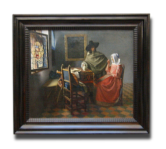 The Glass of Wine, Johannes Vermeer (in scale)