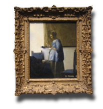 Woman in Blue Reading a Letter, Johannes Vermeer (in scale) 