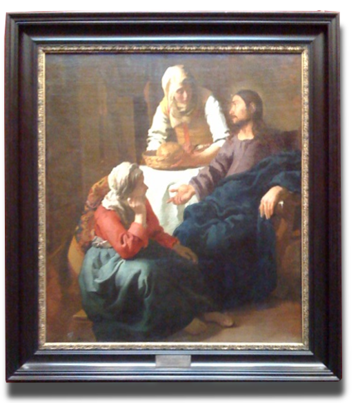 Christ in the House of Martha and Mary, Johannes Vermeer (in scale) 