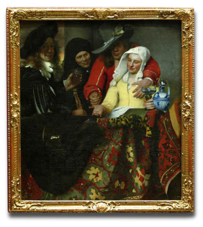 The Procuress, Johannes Vermeer (in scale)
