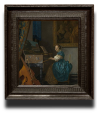 A Lady Seated at a Virginal, Johannes Vermeer (in scale) 