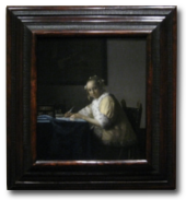 A Lady Writing, Johannes Vermeer (in scale) 
