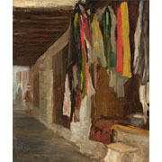 Louis-Gabriel-Eugène Isabey<br><i>The dyeworks in the souk, Algiers</i>