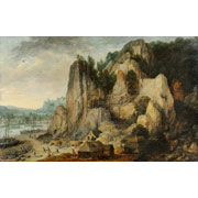 Lucas van Valckenborch<br><i>Mountainous river landscape with mining works</i>