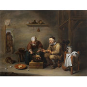 Willem van Herp<br><i>Old couple in a rustic interior</i>