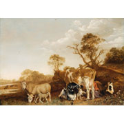 Paulus Potter<br><i>Landscape with cattle and a milkmaid</i>