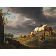 Adriaen van de Velde<br><i>Landscape with horses and cattle</i>