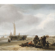 Jacob Esselens<br><i>Fishermen on the beach</i>