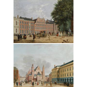 Hendrik Pothoven<br><i>View of the Lange Voorhout in The Hague from Kneuterdijk</i><br>and <i>View of the Binnenhof in The Hague with the Ridderzaal</i>