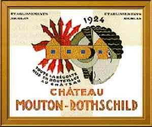 1924 Château Mouton Label by Jean Carlu
