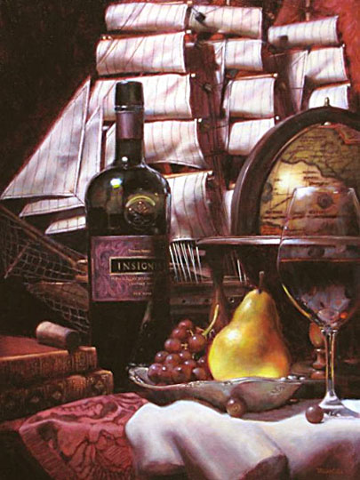 Вино в живописи - натюрморт с бутылкой - Блог о вине Беаты и Алекса