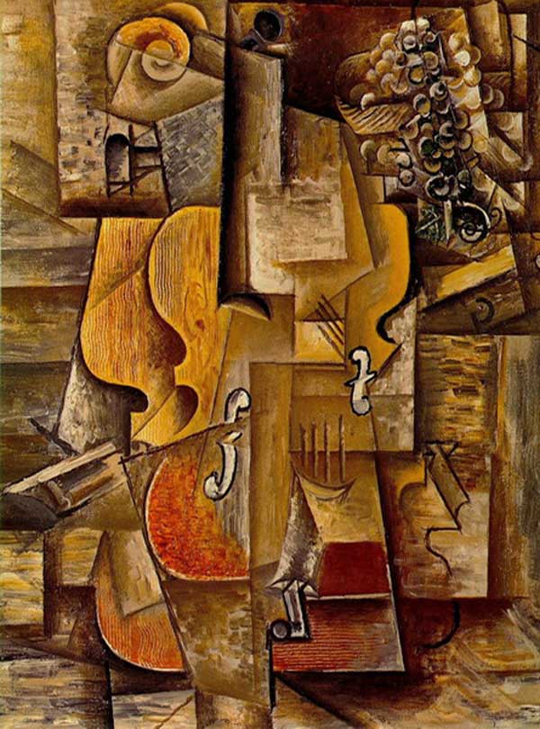 Пабло Пикассо. Скрипка и виноград. 1912