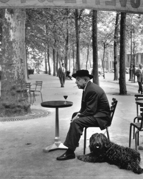 Robert Doisneau. Jacques Prevert. Paris, 1955